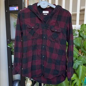 Aritzia 🌿 TNA Boyfriend Plaid with Hood